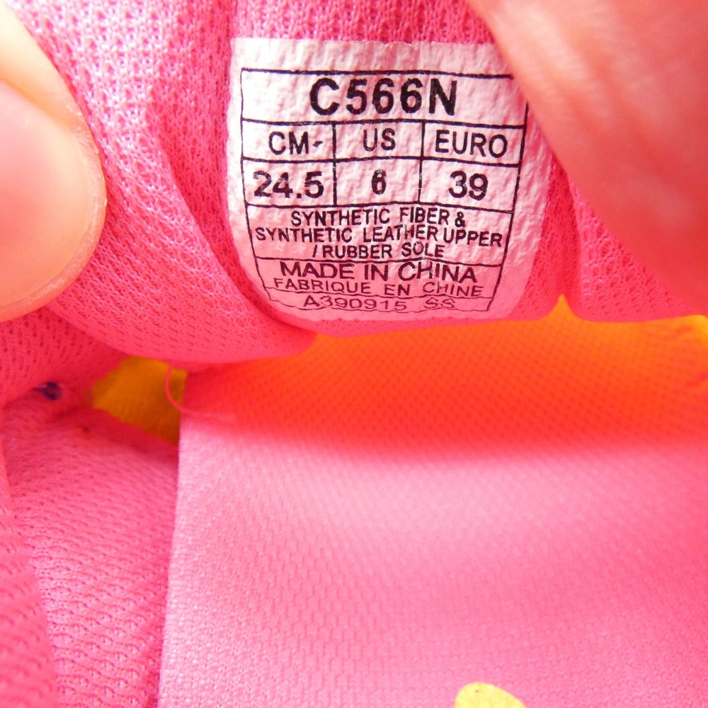 Asics Gel-Contend 3 Womens Running Shoes Neon Yellow Pink Blue C566N Size 6 - Picture 10 of 11
